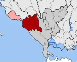 Location within the regional unit