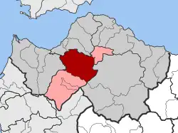 Location within the regional unit