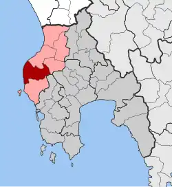 Location within the regional unit