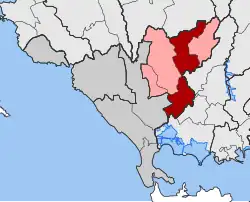 Location within the regional unit