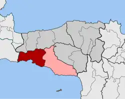 Location within the regional unit
