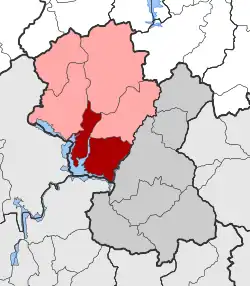 Location within the regional unit