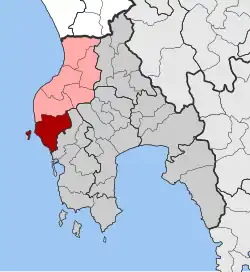 Location within the regional unit