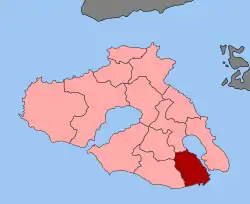 Location within the regional unit