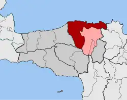 Location within the regional unit