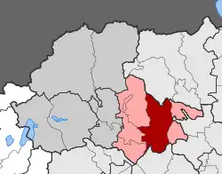 Location within the regional unit