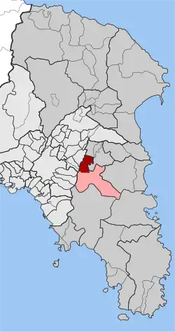 Location within the regional unit