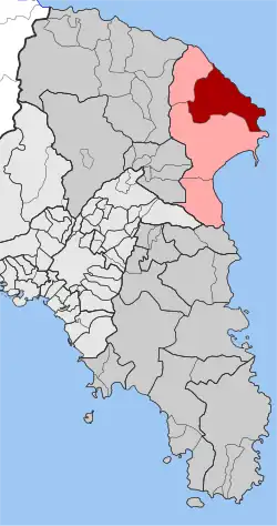 Location within the regional unit