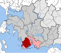 Location within the regional unit