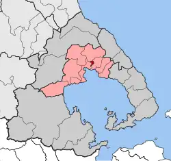 Location within the regional unit