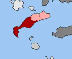 Location within the Dodecanese
