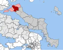 Location within the regional unit