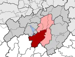 Location within the regional unit