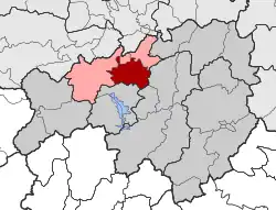 Location within the regional unit