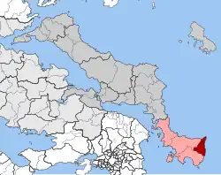 Location within the regional unit