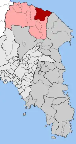 Location within the regional unit