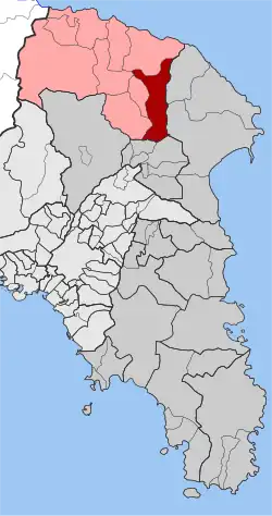 Location within the regional unit