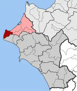 Location within the regional unit