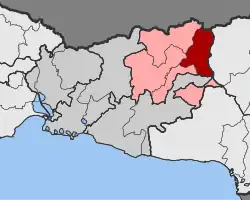 Location within the regional unit
