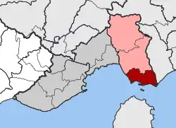 Location within the regional unit