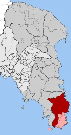 Location within the regional unit