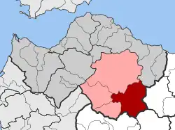 Location within the regional unit
