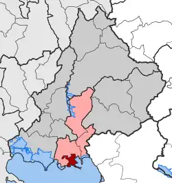 Location within the regional unit