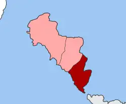 Location within the Cyclades