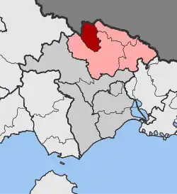 Location within the regional unit