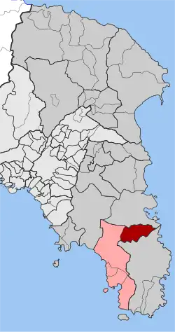 Location within the regional unit