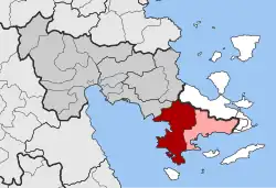 Location within the regional unit