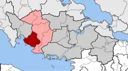 Location within the regional unit