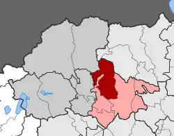 Location within the regional unit