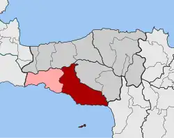 Location within the regional unit