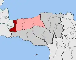 Location within the regional unit
