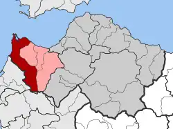 Location within the regional unit