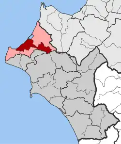 Location within the regional unit