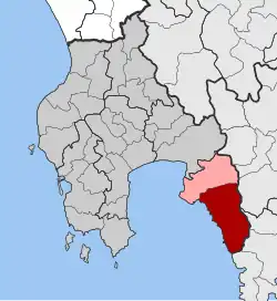 Location within the regional unit