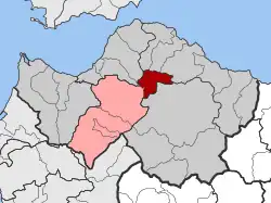 Location within the regional unit