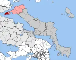 Location within the regional unit