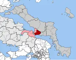 Location within the regional unit