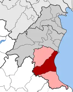 Location within the regional unit
