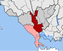 Location within the regional unit