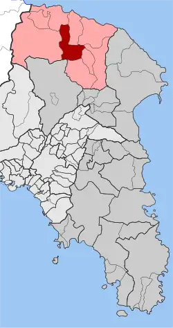 Location within the regional unit