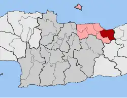 Location within the regional unit