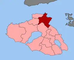 Location within the regional unit
