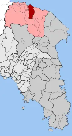 Location within the regional unit