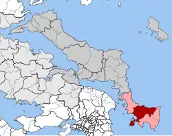 Location within the regional unit