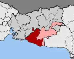 Location within the regional unit