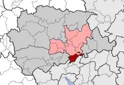 Location within the regional unit